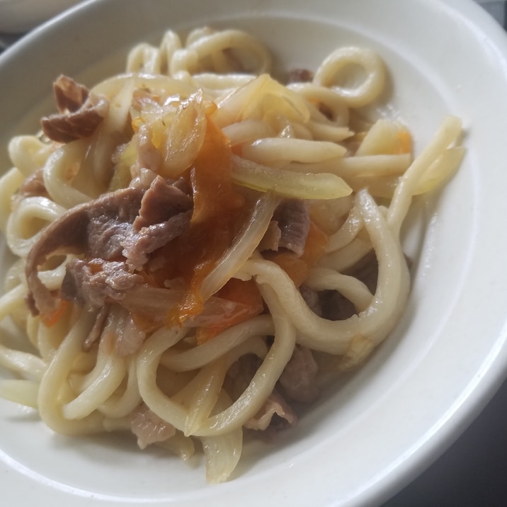 牛肉の焼きうどん